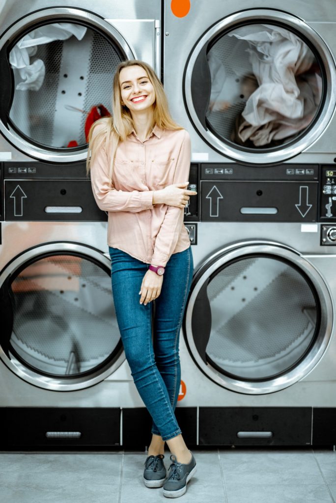 Woman at the laundry